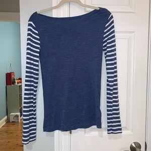 Boat neck long sleeve T-shirt